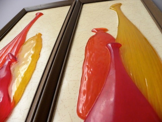 Pair of Richter Artcraft "Glass" Bottle Wall Reliefs