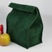 Leather Lunch Bag - "Go" Green -    It's fun, it's leather, it's a great conversation starter.