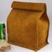 Leather Lunch Bag - Large - light brown - It's fun, it's leather, it's a great conversation starter.