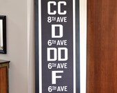 87 x 19.5 Canvas New York  Bus Scroll - Canvas Print Only - NOT WRAPPED