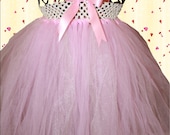 Pretty as a Princess ivory and pink toddler tutu dress for birthdays, flower girls,easter