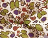 Tissue Paper with Fruits and Green Leaves