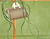 Handmade Louis Vuitton Gift Bag on Olive Paper Bag