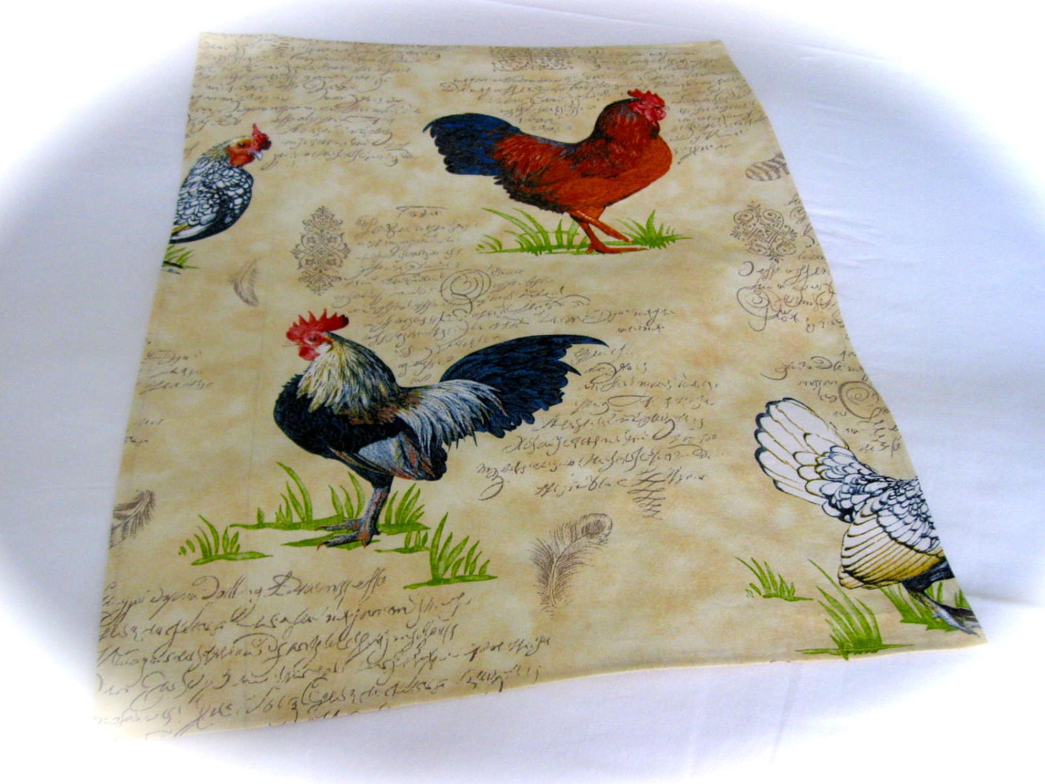 French Inspired Le Coq Toile Tea Towel