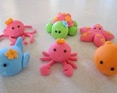 Girly Sea Creature Cupcake Toppers - 1 Dozen Il_170x135