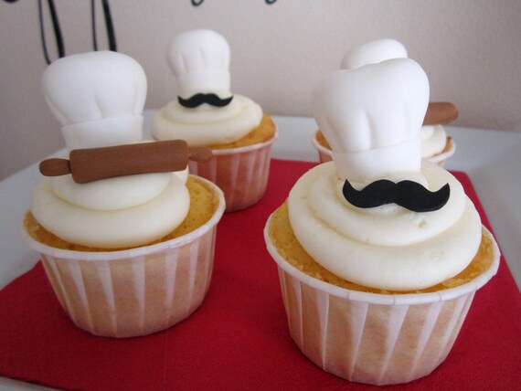 Lil' Chef Cupcake/Cookie toppers - 1 Dozen Il_570xn