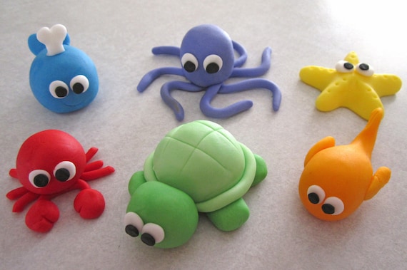 Sea Creature Cupcake Toppers - 1 Dozen Il_570xn