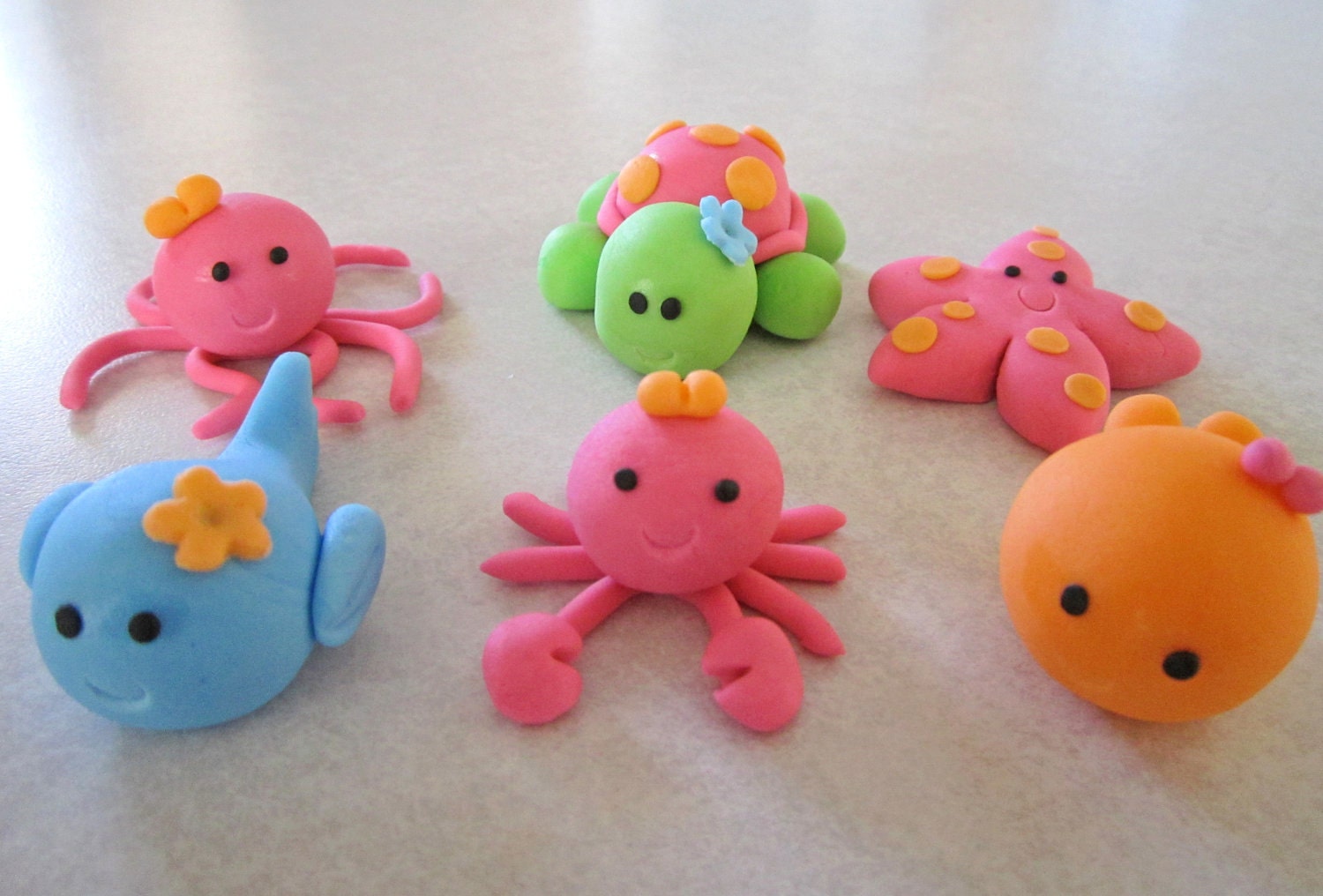 Girly Sea Creature Cupcake Toppers - 1 Dozen Il_570xn