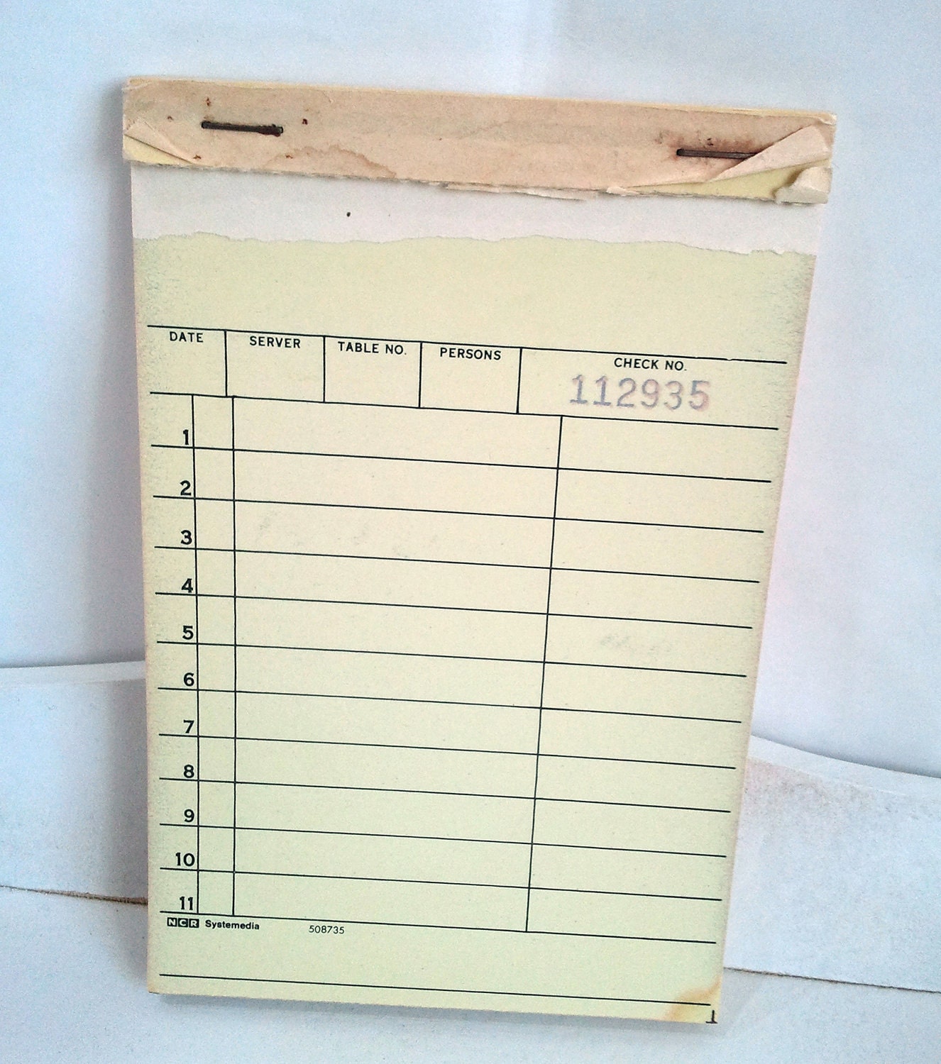 Server Receipt Book, Guest Check Book