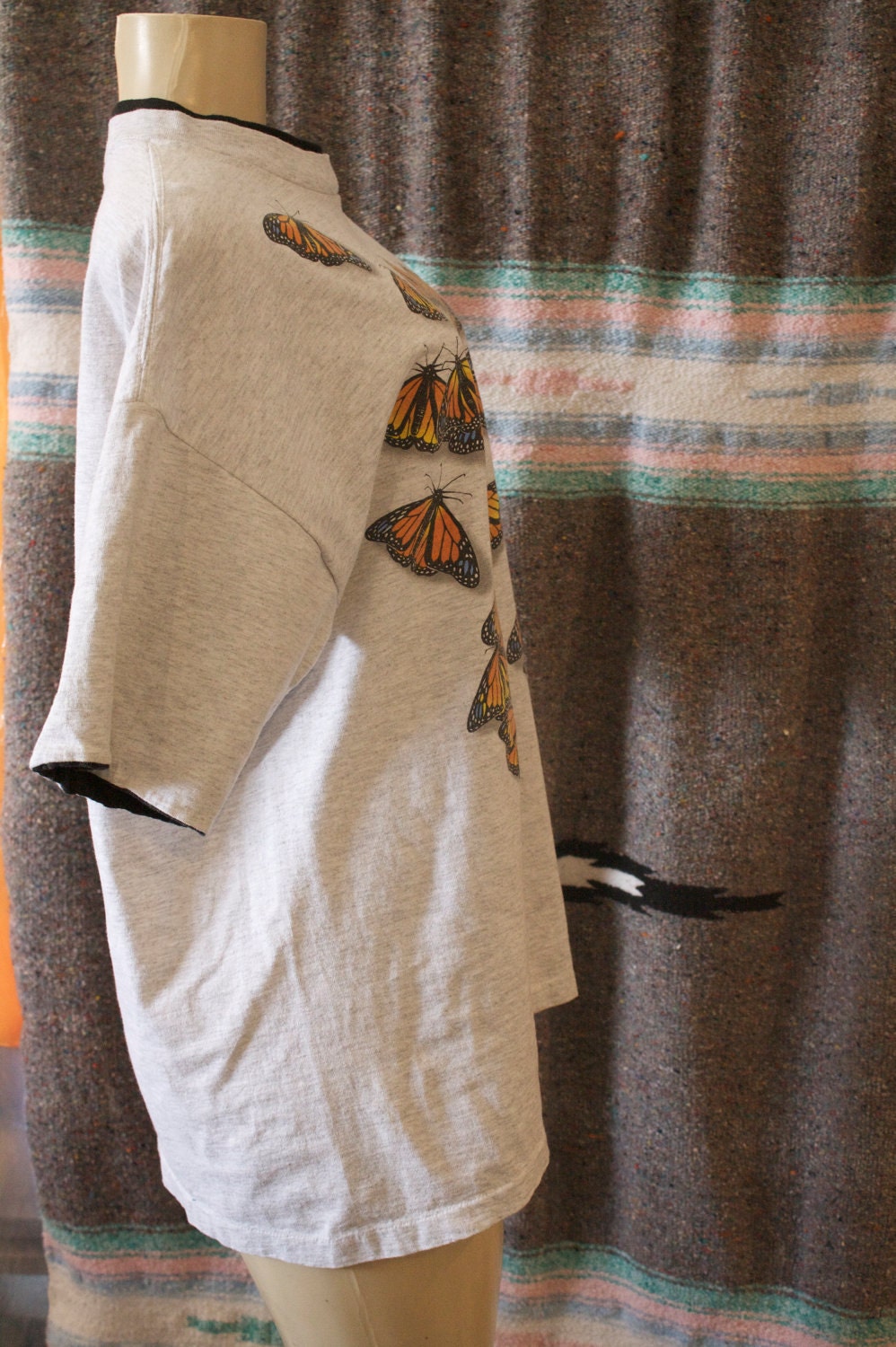 Butterflies 80s 90s shirt vintage size XL