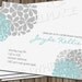 Bridal shower invitation Printable wedding shower baby shower birthday invite lavender purple with mums hydrangea 4x6 or 5x7