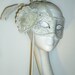 Ivory and Silver Masquerade Ball Mask made to order