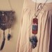 fionna. a suede and feather ikat necklace.