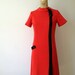 vintage 60s ultimate mod red and black dress m l