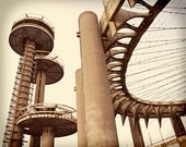 Decayed Observation Towers at the World's Fair. Flushing, New York