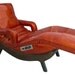 Mid Century Red/Orange Chaise Longue