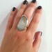 Pyramid Quartz and Sterling Silver Chain Ring