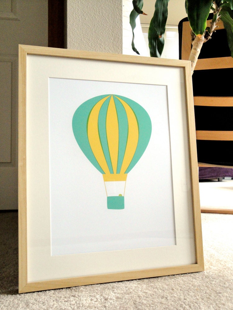 Hot Air Balloon - a modern design print 13x19