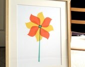Pinwheel - a modern design print 13x19