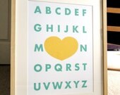 Modern Alphabet - a modern design print 13x19