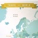 World Map Color Choice - modern design print 13x19