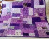 Lap Quilt Scrappy Purple Passion - SALE SALE SALE