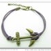 10% OFF Adjustable Vintage Hunger Games Bacelet  Purple  Anchor  Bracelet  With Blue Ropes Cuff  Bracelet  Vintage bracelet  667S