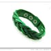 Green Leather Bracelet Cross  Adjustable Bracelet Bangle bracelet mens bracelet women bracelet unisex bracelet cuff bracelet 678S