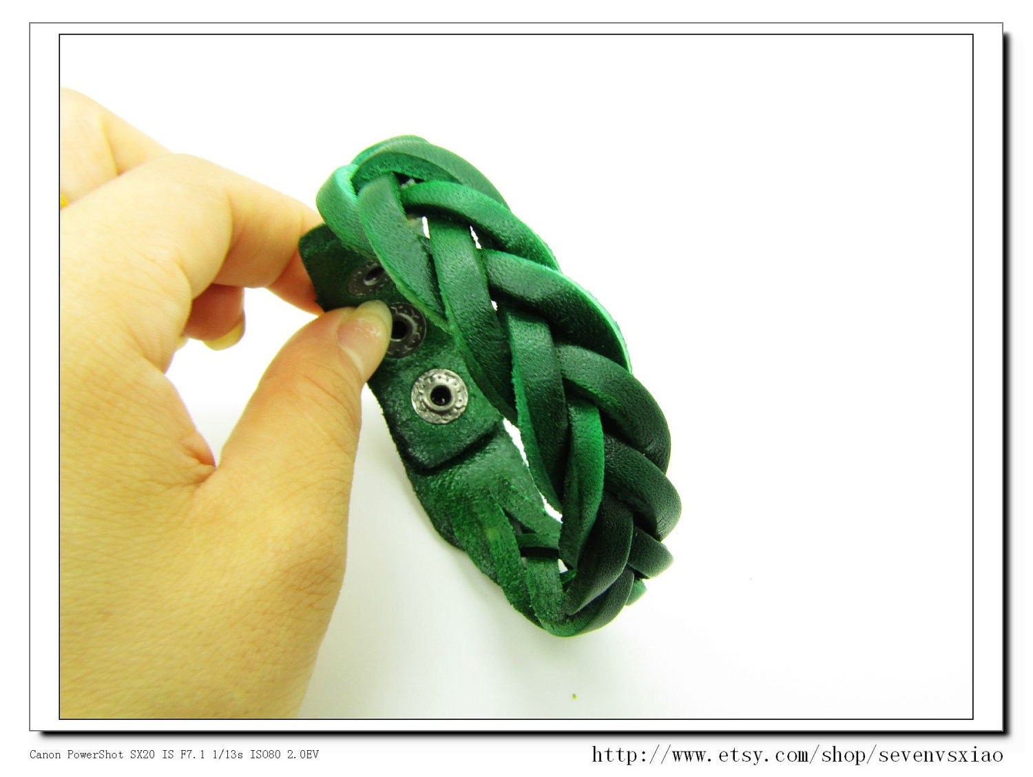 Green Leather Bracelet Cross  Adjustable Bracelet Bangle bracelet mens bracelet women bracelet unisex bracelet cuff bracelet 678S
