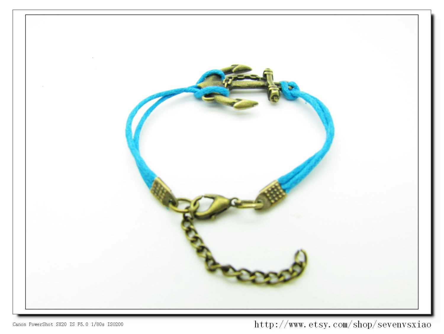 10% OFF Adjustable Vintage Hunger Games Bacelet Bule Anchor Bracelet With Blue Ropes Cuff Bracelet Vintage bracelet 553S1
