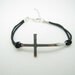 Steampunk Bracelet antique silver crossing Black Rope Woven Bracelets mens bracelet cool bracelet jewelry bracelet bangle bracelet 904S