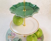 Crafty Mrs. Biddick 3 Tiered Cake Stand Tidbit Tray