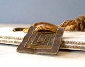 Boho Pendant Necklace, Vintage Abstract pendant necklace