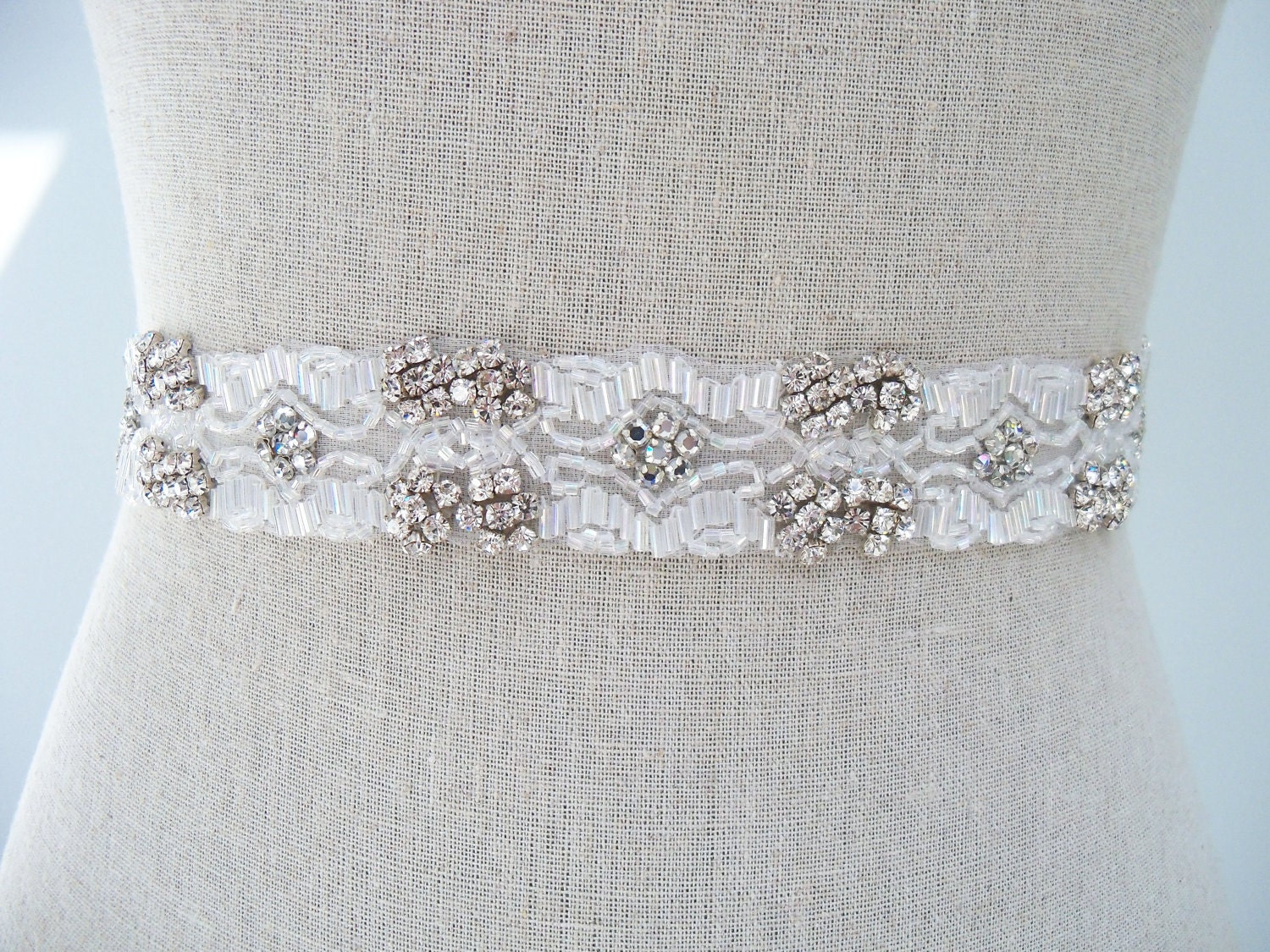 Bridal Sash Rhinestone Belt - Emmaline