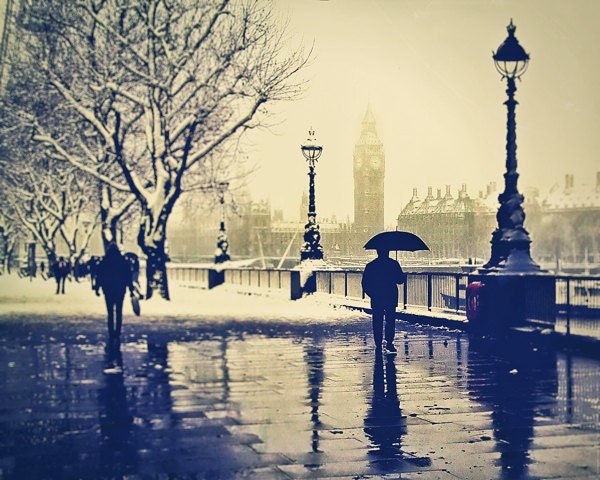 London photography for sale, Rain, British, London Art, Umbrella, UK London Wall Art 8x10 - LondonDream