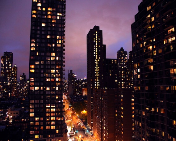 New York City at Dusk - 8 x 10 Metallic Print
