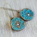 Pardes - Teal Wind Earrings Cold Clay Teal with gold toned