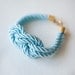 Baby Blue Nautical Knot  Rope with sailor knot Eight Bracelet by pardes israel
