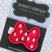 Minnie Mouse Style Bow Hair Clip - Minnie Mouse Bow Clip - RED OR PINK - Baby Hair Clip - Girl Hair Clip- Hair Bow Clippie - Party Favor