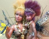 OOAK  art doll fantasy fairy polymer clay sculpture african american IADR free shipping