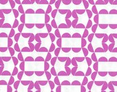 Rosebud 100% organic Cotton twill, 7 oz, screen printed pink fabric yardage