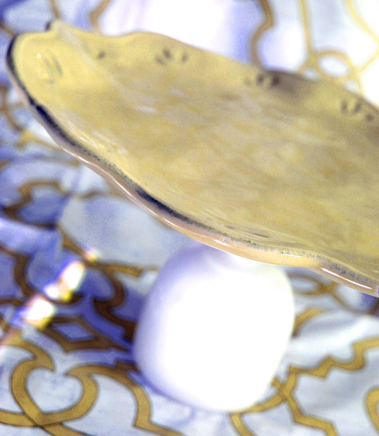 Ceramic Cake Stand in Rustic Yellow for Rustic Weddings / 14" Cake Plate / Cake Dish / Cake Pedestal / Cupcake Stand / Yellow Cake Stand