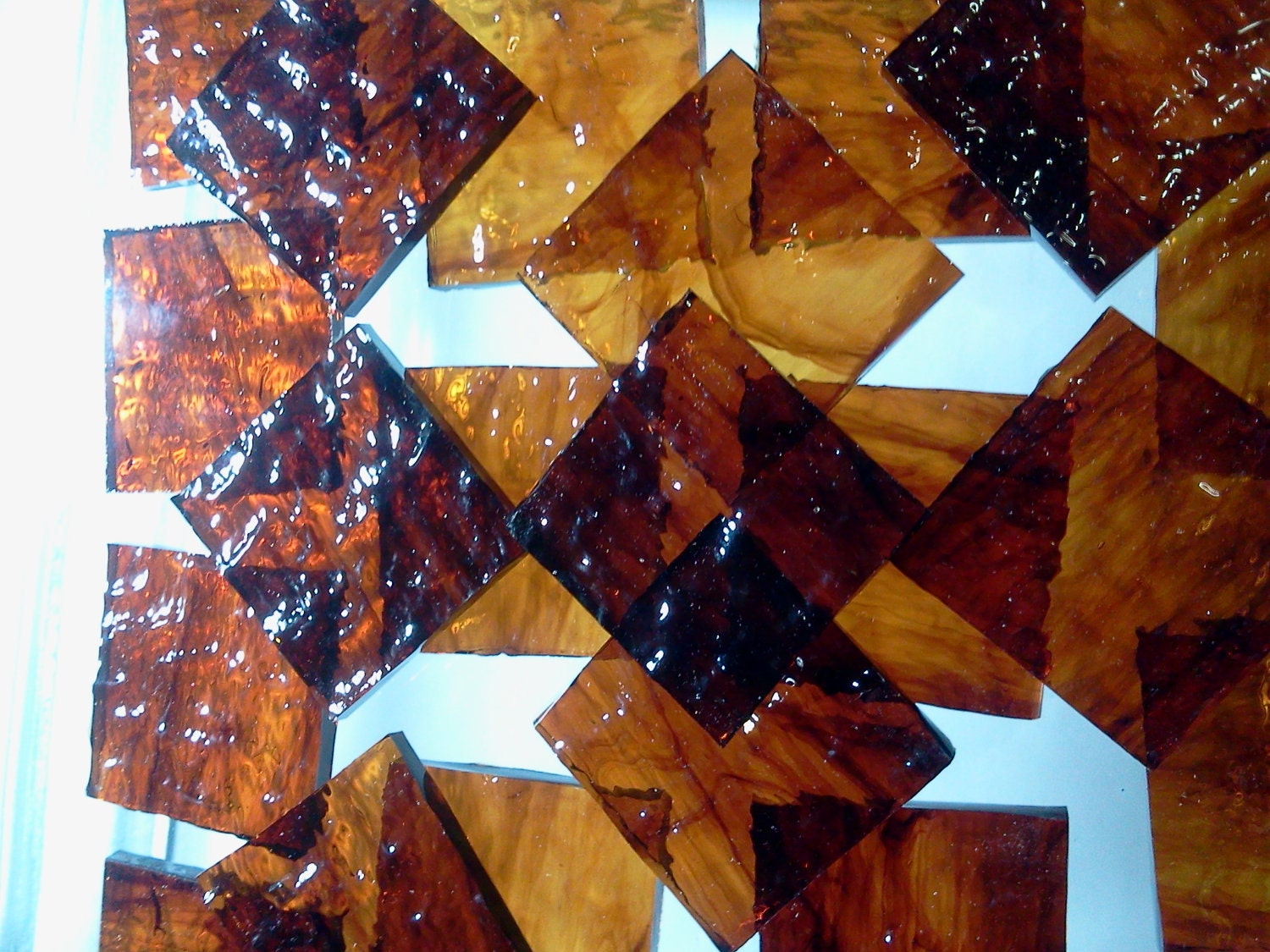 16 ROOT BEER GRANITE Stained Glass Tile Supply  1 inch cuts