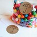 Baby Shower Stickers Umbrella Labels Kraft Paper - Set of 20