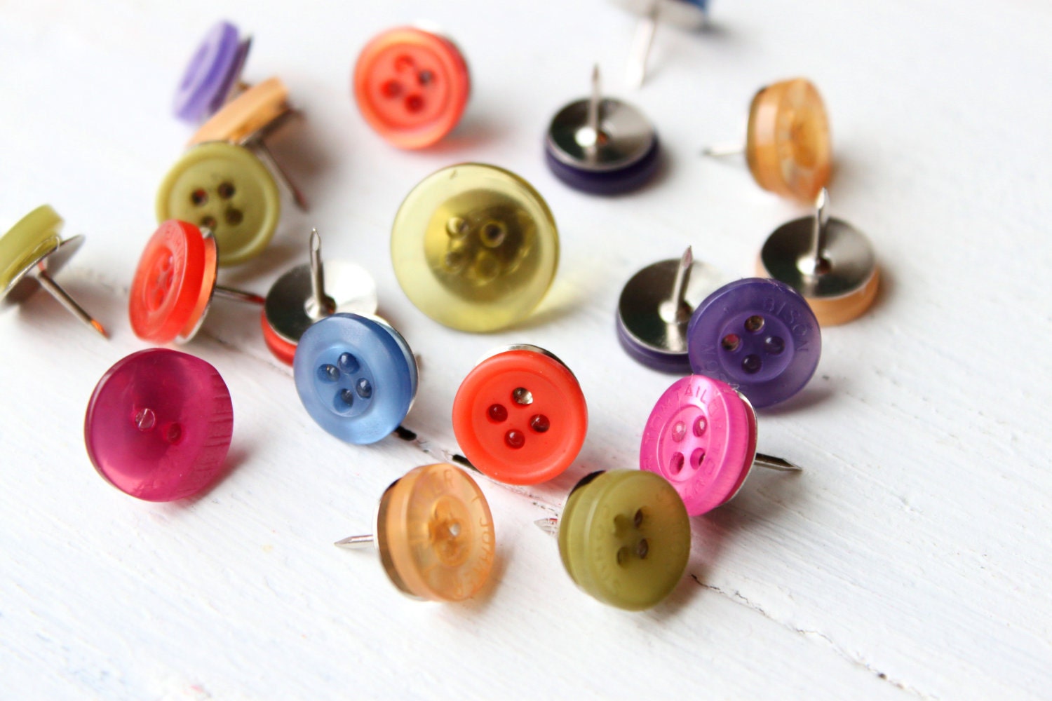Thumb Tacks Button Push Pins Colorful Buttons Thumbtacks Memo Bulletin Board Assorted Colors