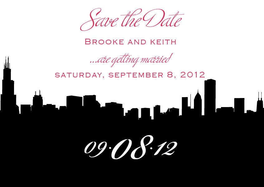 Chicago Silhouette Skyline Save the Date - GETTING STARTED
