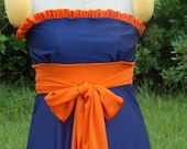 Syracuse colors Orange and blue game day dress.