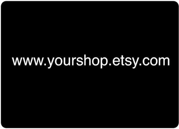 Custom Etsy Shop or Website Url Vinyl Car Window Decal