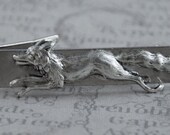 Fox Tie Clip Men's Tie Clip Fox Tie Bar Vintage Style Silver Plated Father's Day Accessories