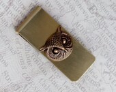 Owl Money Clip Solid Brass Vintage Style Gothic Victorian Steampunk Men's Accessories Father's Day Gifts